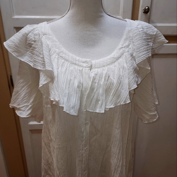 SHEIN Women's Ruffle Short-sleeved Blouse - Picture 3 of 10